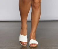 Studded Style Wide Band Sandals