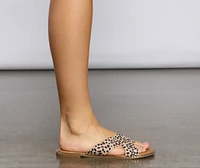Chic Cross-strap Cheetah Sandals