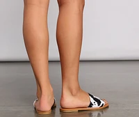 Western Style Slide-On Sandals