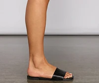 Always Chic Croc-Embossed Sandals