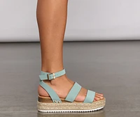Summer Days Espadrille Platform Heels