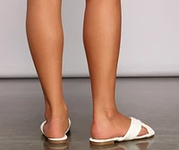 Chic Status Quilted Faux Leather Sandals