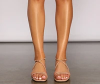 Stylish Straps Faux Leather Sandals