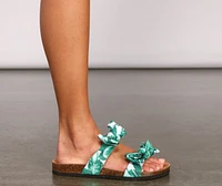 Hit The Tropics Double Strap Bow Sandals