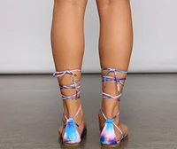 Tie-Dye Dreams Lace Up Sandals