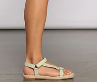 Sleek And Basic Espadrille Sandals