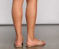 Rhine N' Shine Rhinestone Thong Sandals