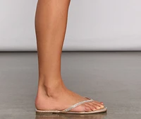 Rhine N' Shine Rhinestone Thong Sandals