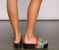 Rhinestone Rainbow Slides