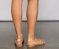 Strapped Rhinestone Sandals