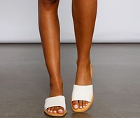 It's Casual Nubuck Slip On Sandals