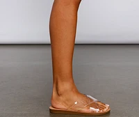 Criss Cross Chic PVC Sandals