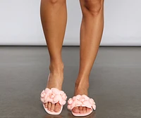 Floral Glam Square Toe Sandals