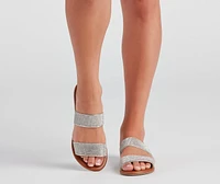 Eyes On Glam Rhinestone Strap Sandals