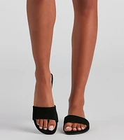 Stylish Basics Nubuck Slide Sandals