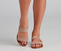 Eyes On Glam Rhinestone Strap Sandals