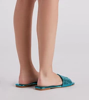 Magic Metallic Rhinestone Sandals