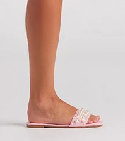Precious Faux Pearl Flat Sandals