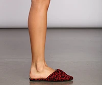Knotted Leopard Print Mules