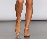 Clearly Busy Point Toe Flats