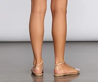 Clearly Busy Point Toe Flats