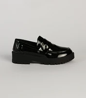 Breaking Routine Patent Leather Lug Loafers