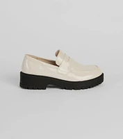 Breaking Routine Patent Leather Lug Loafers