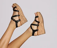 Strappy Comfort Wedge Heels