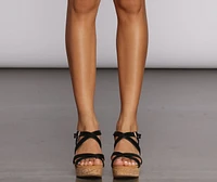 Strappy Comfort Wedge Heels