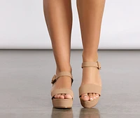 Casually Chic Nubuck Platform Wedges
