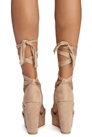 Faux Suede Sophistication Wedge Heels