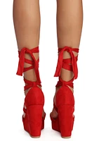 Faux Suede Sophistication Wedge Heels