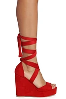 Faux Suede Sophistication Wedge Heels