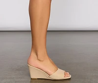 Places To Be Square Faux Nubuck Wedges