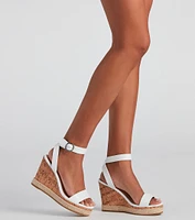 Ready For Brunch Cork Espadrille Wedges