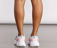 Pastel With Zipper Chunky Sneakers