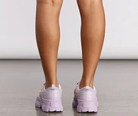Pop of Glam Chunky Bungee Lace Sneakers