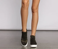 At Ease High Top Zippered Sneakers