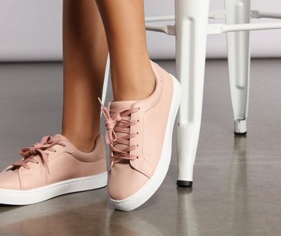 Such A Chic Vibe Faux Leather Sneakers