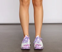 Keepin' Knit Retro Tie Dye Sneakers