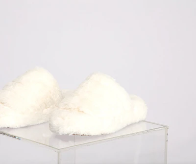 So Cozy Faux Fur Slides