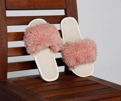 Warm And Fuzzy Faux Fur Slippers