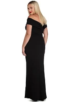 Plus Dianna Evening Wrap Dress