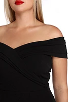 Plus Dianna Evening Wrap Dress