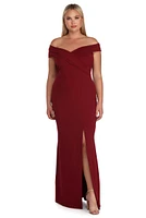 Plus Dianna Evening Wrap Dress