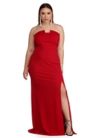 Plus Katlyn Strapless Crepe Dress