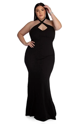 Plus Joselyn Formal Halter Dress
