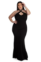 Plus Joselyn Formal Halter Dress