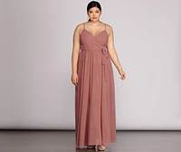 Plus Helena Formal Sleeveless Chiffon Dress