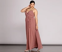 Plus Helena Formal Sleeveless Chiffon Dress